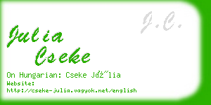 julia cseke business card